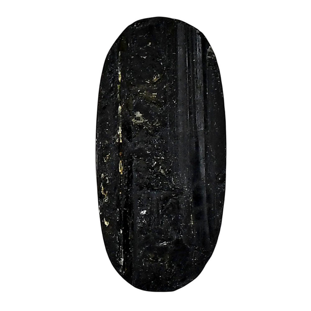 Black Tourmaline Rough 17.2x36.55x7 mm Oval Shape Polished Gemstone LS90-05606