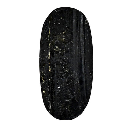 Black Tourmaline Rough 17.2x36.55x7 mm Oval Shape Polished Gemstone LS90-05606