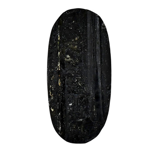 Black Tourmaline Rough 17.2x36.55x7 mm Oval Shape Polished Gemstone LS90-05606