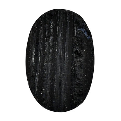 Black Tourmaline Rough 22.2x33.3x7 mm Oval Shape Polished Gemstone LS90-05608