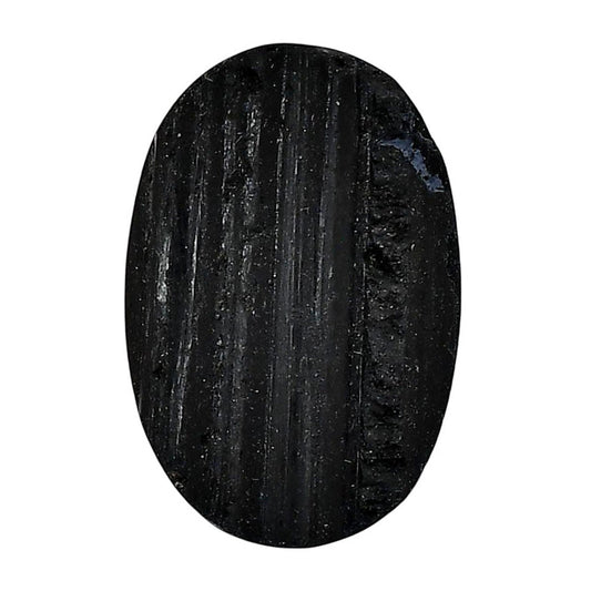 Black Tourmaline Rough 22.2x33.3x7 mm Oval Shape Polished Gemstone LS90-05608
