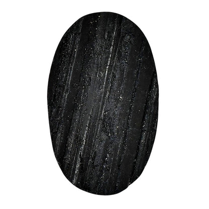 Black Tourmaline Rough 27.5x45.45x8 mm Oval Shape Polished Gemstone LS90-05609