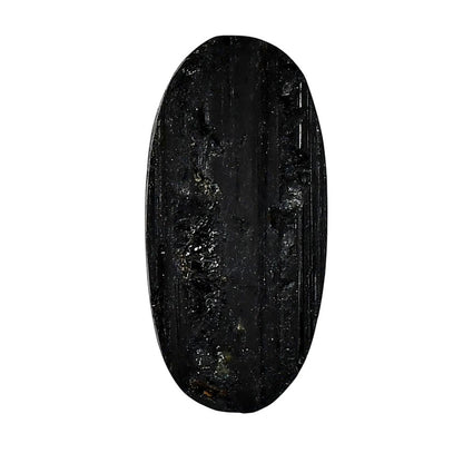Black Tourmaline Rough 17.85x36.6x8 mm Oval Shape Polished Gemstone LS90-05610
