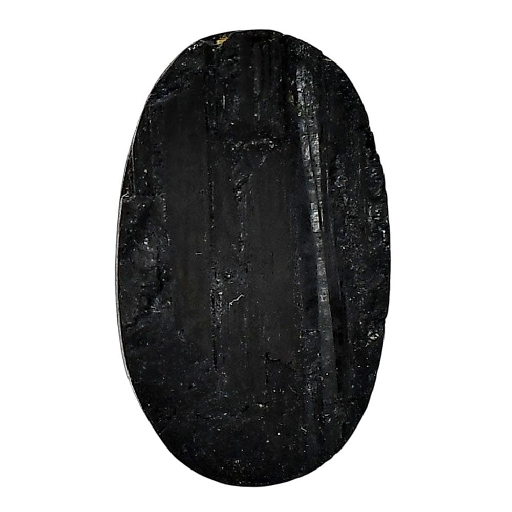 Black Tourmaline Rough 20.3x34.6x6.5 mm Oval Shape Polished Gemstone LS90-05611