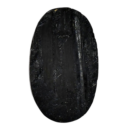 Black Tourmaline Rough 20.3x34.6x6.5 mm Oval Shape Polished Gemstone LS90-05611