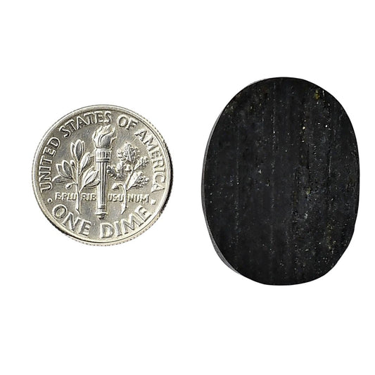 Black Tourmaline Rough 20x25.8x8 mm Oval Shape Polished Gemstone LS90-05613