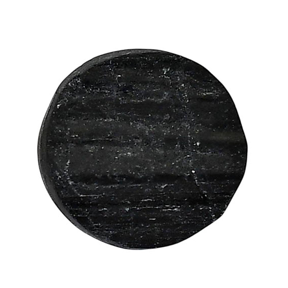 Black Tourmaline Rough 19.5x19.5x7 mm Round Shape Polished Gemstone LS90-05614