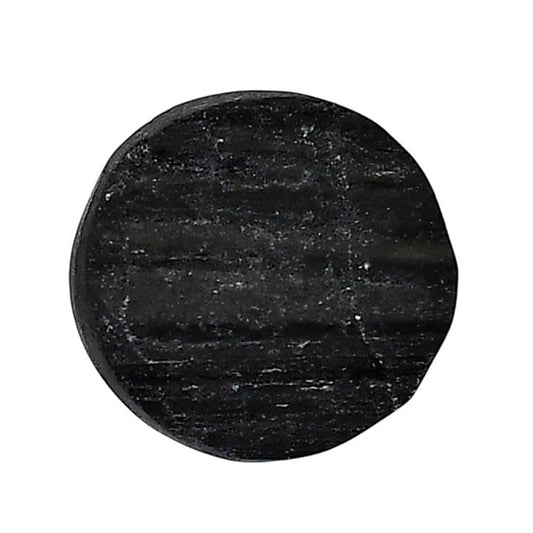 Black Tourmaline Rough 19.5x19.5x7 mm Round Shape Polished Gemstone LS90-05614