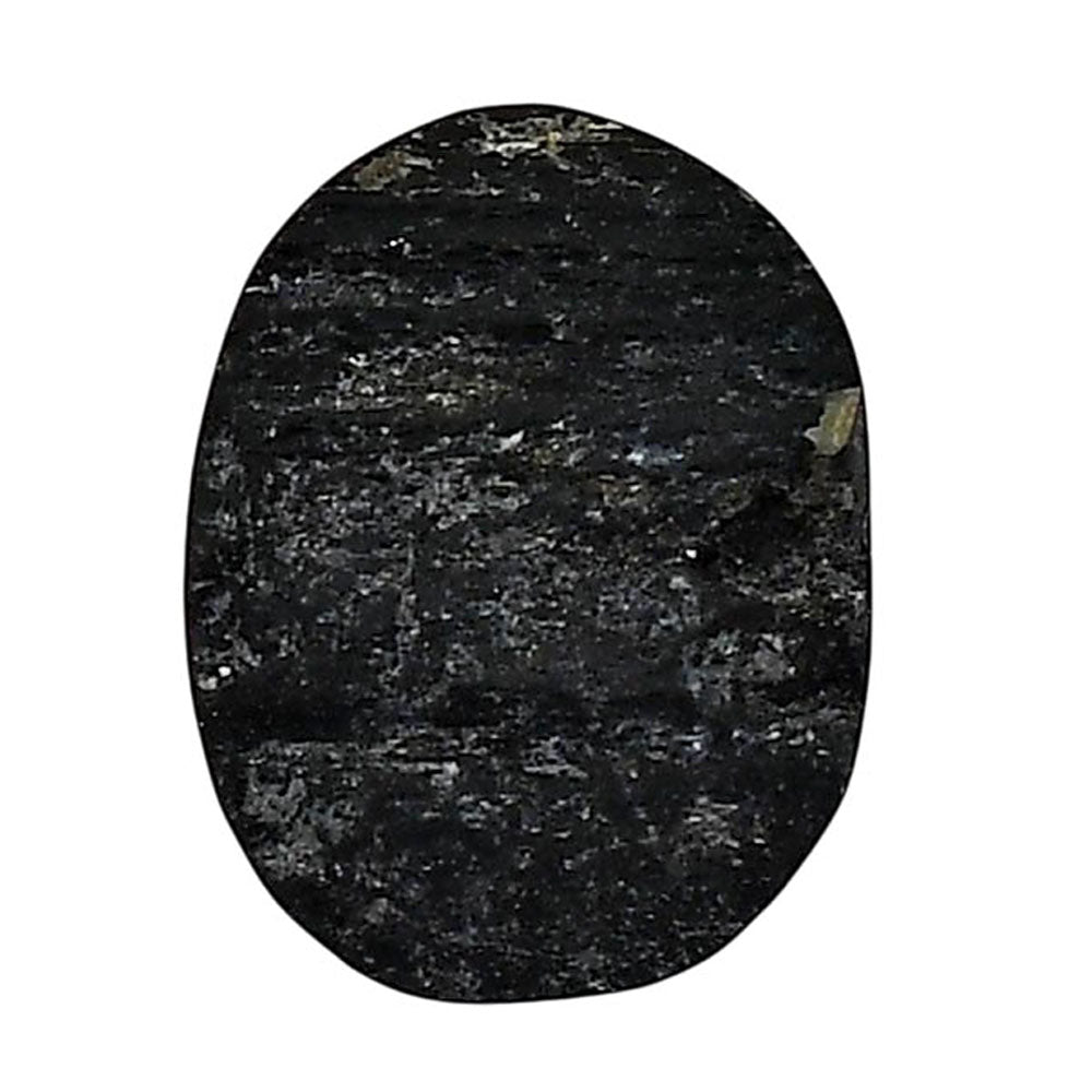 Black Tourmaline Rough 16.8x21.6x7 mm Oval Shape Polished Gemstone LS90-05615