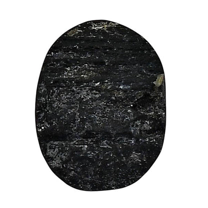 Black Tourmaline Rough 16.8x21.6x7 mm Oval Shape Polished Gemstone LS90-05615