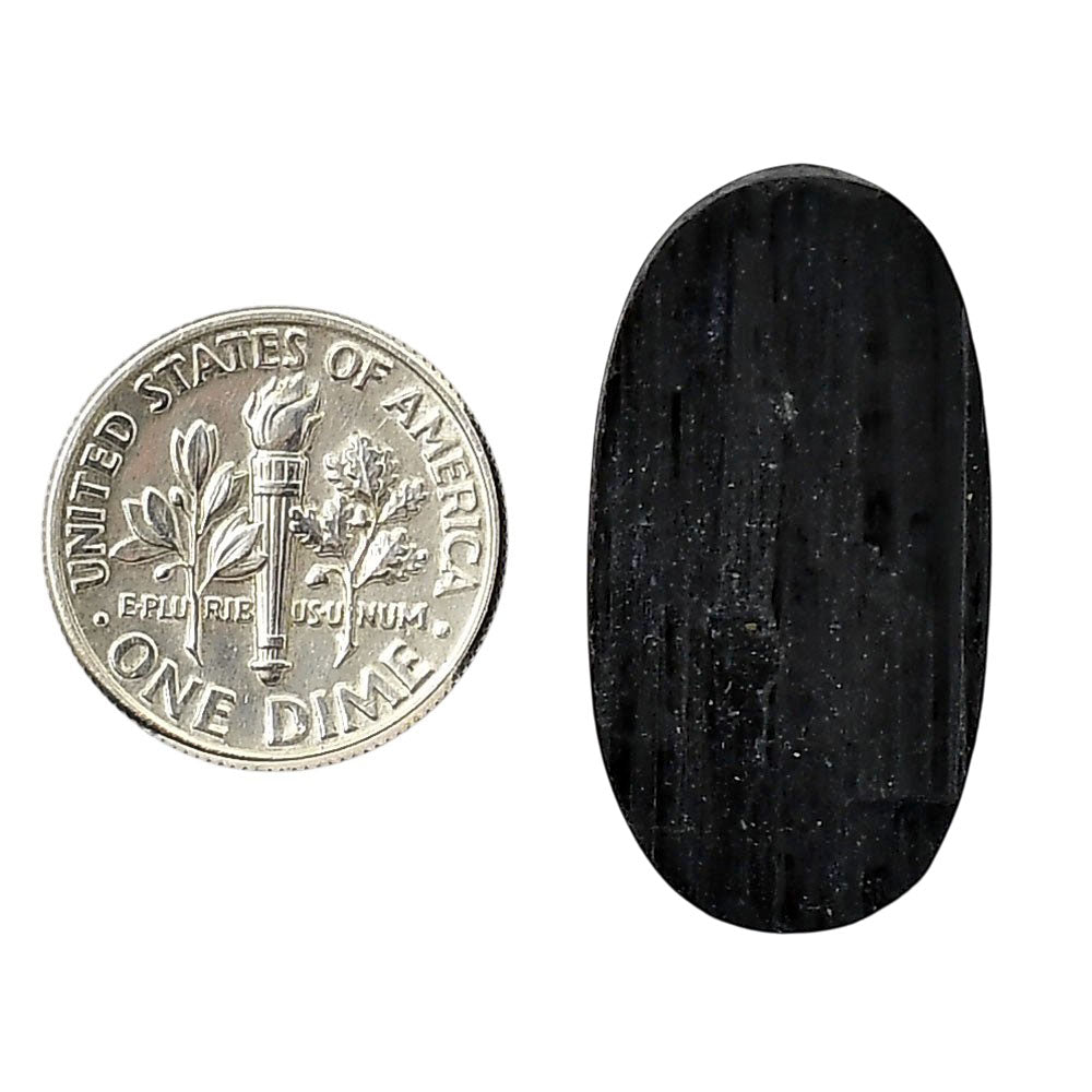 Black Tourmaline Rough 15.2x29x7.5 mm Oval Shape Polished Gemstone LS90-05616