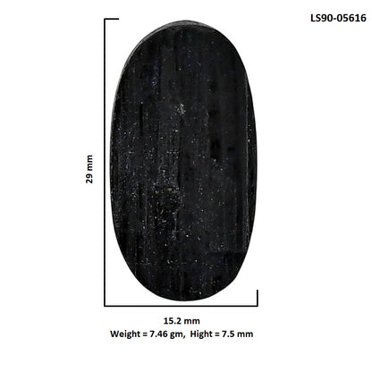 Black Tourmaline Rough 15.2x29x7.5 mm Oval Shape Polished Gemstone LS90-05616