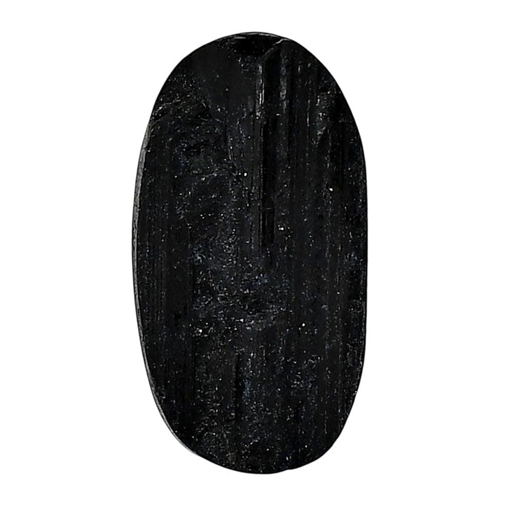 Black Tourmaline Rough 15.7x29x8 mm Oval Shape Polished Gemstone LS90-05617