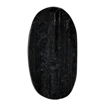Black Tourmaline Rough 15.7x29x8 mm Oval Shape Polished Gemstone LS90-05617