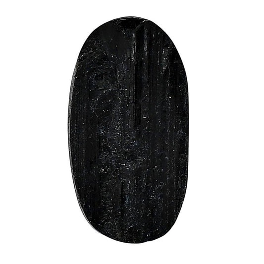 Black Tourmaline Rough 15.7x29x8 mm Oval Shape Polished Gemstone LS90-05617