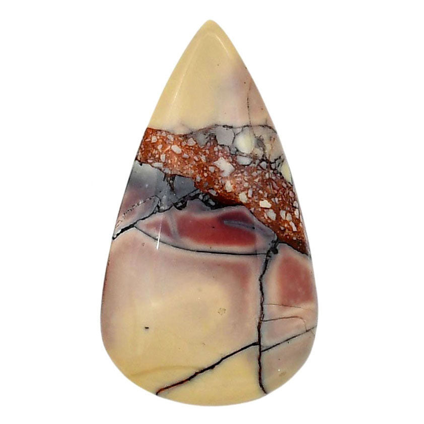 Porcelain Jasper 19.6x35x5.5 mm Pear Shape Polished Gemstone LS91-05713