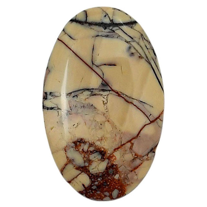 Porcelain Jasper 19x30.5x5 mm Oval Shape Polished Gemstone LS91-05714