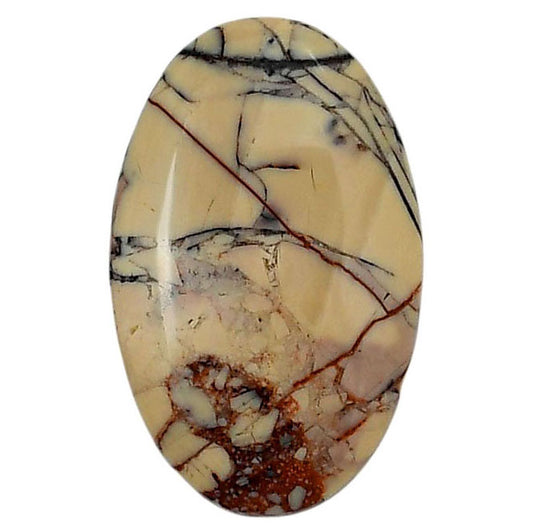 Porcelain Jasper 19x30.5x5 mm Oval Shape Polished Gemstone LS91-05714