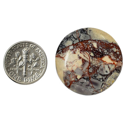 Porcelain Jasper 27.5x27.5x6 mm Round Shape Polished Gemstone LS91-05720