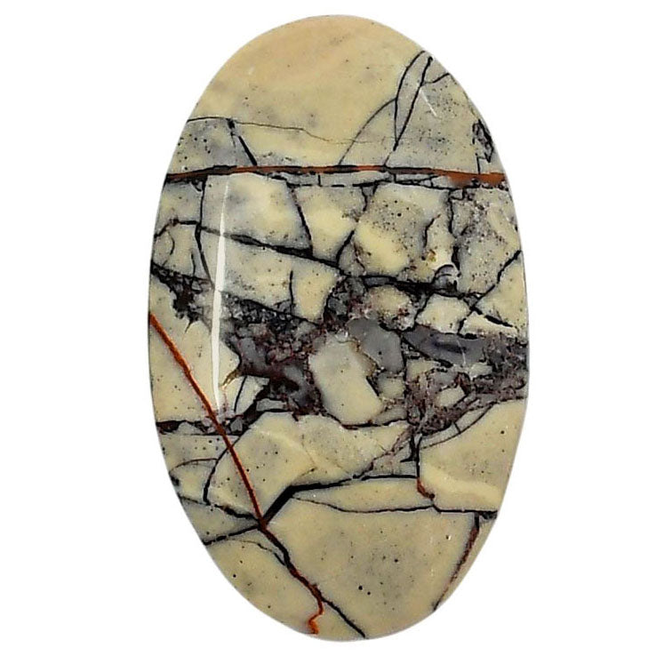 Porcelain Jasper 20.3x33.45x5.5 mm Oval Shape Polished Gemstone LS91-05721