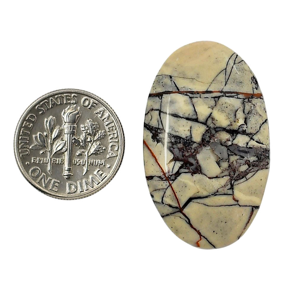 Porcelain Jasper 20.3x33.45x5.5 mm Oval Shape Polished Gemstone LS91-05721