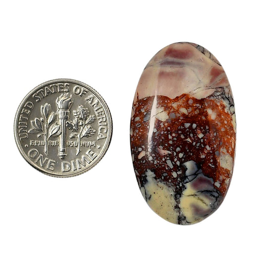 Porcelain Jasper 19.2x32.85x6 mm Oval Shape Polished Gemstone LS91-05722