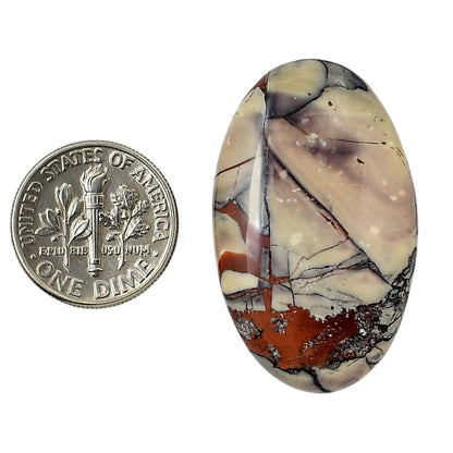 Porcelain Jasper 21.75x35.35x6 mm Oval Shape Polished Gemstone LS91-05729
