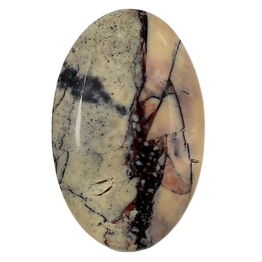 Porcelain Jasper 10.4x32.45x5.8 mm Oval Shape Polished Gemstone LS91-05730