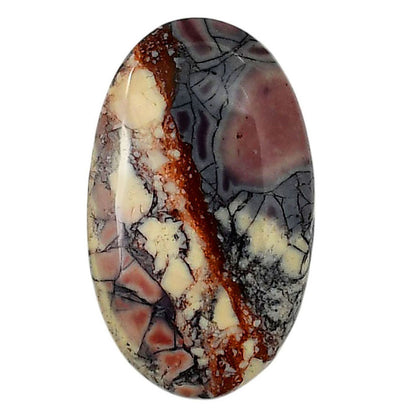 Porcelain Jasper 19.2x32.25x5.3 mm Oval Shape Polished Gemstone LS91-05733