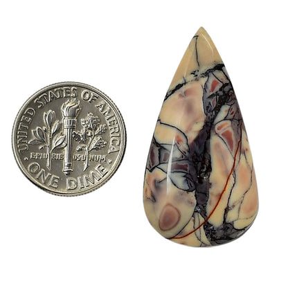 Porcelain Jasper 17.75x34.3x6 mm Pear Shape Polished Gemstone LS91-05735