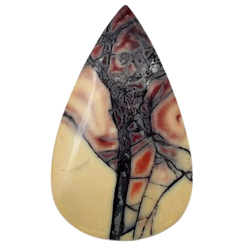 Porcelain Jasper 20.35x33.85x5.5 mm Pear Shape Polished Gemstone LS91-05736