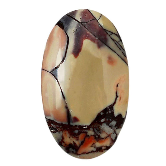 Porcelain Jasper 21x35.4x5.8 mm Oval Shape Polished Gemstone LS91-05737