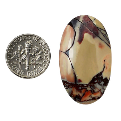 Porcelain Jasper 21x35.4x5.8 mm Oval Shape Polished Gemstone LS91-05737