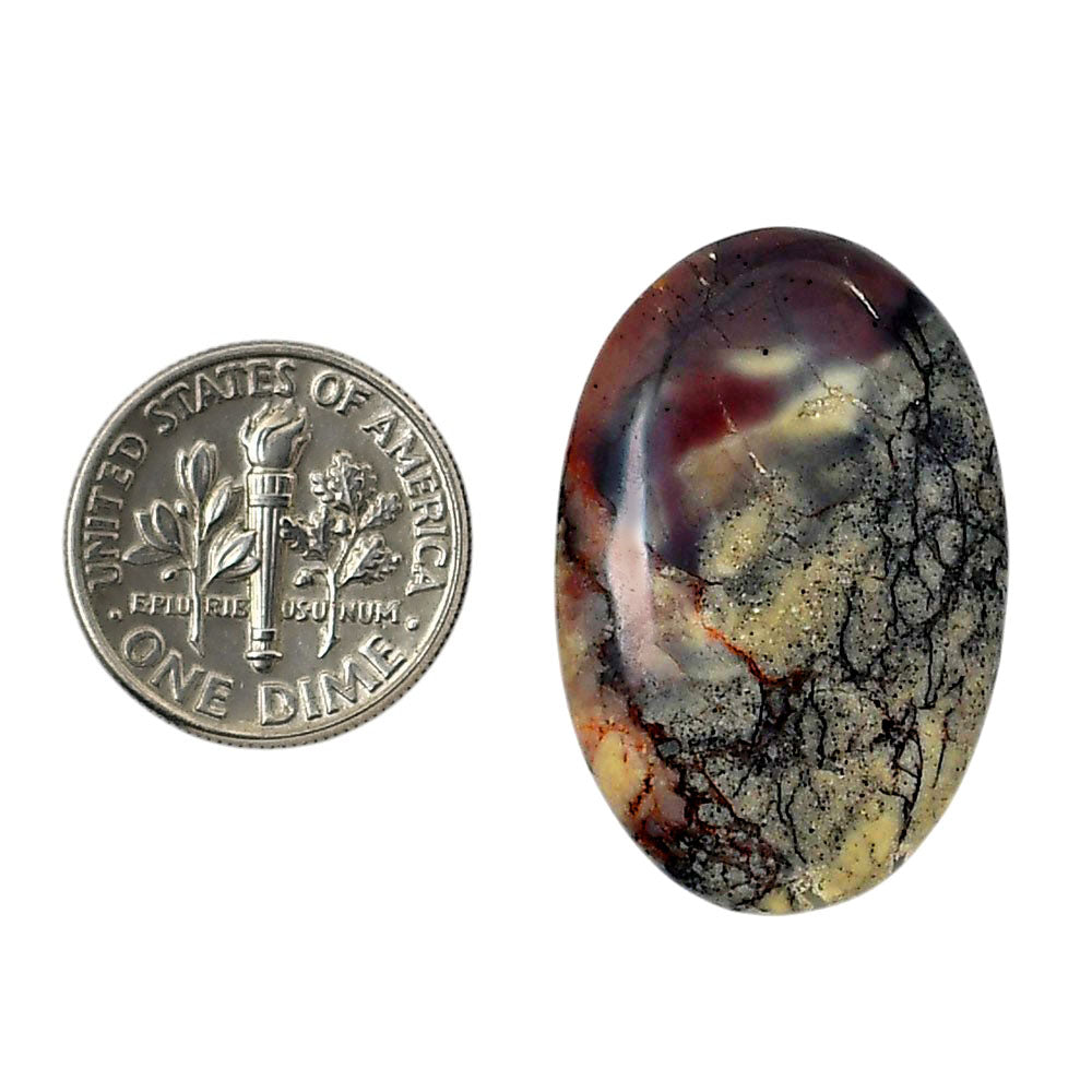 Porcelain Jasper 19.8x30.1x5 mm Oval Shape Polished Gemstone LS91-05738