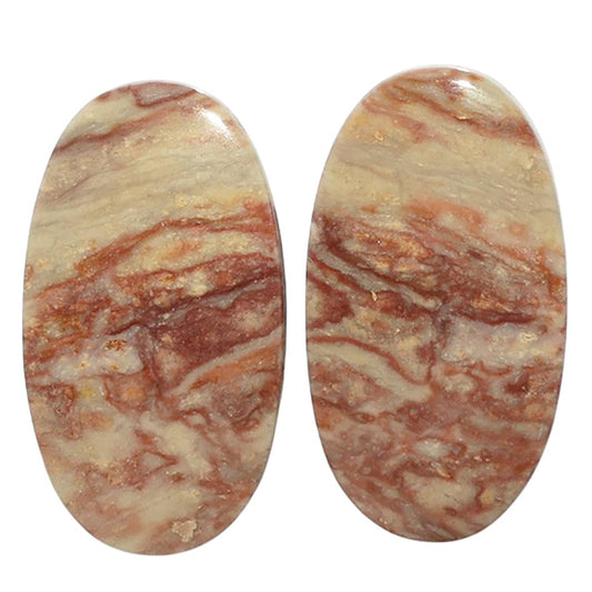 Porcelain Jasper Pair 13.4x24x4.25 mm Oval Shape Polished Gemstone LS91-07631