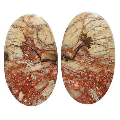 Porcelain Jasper Pair 13.6x23.1x3.7 mm Oval Shape Polished Gemstone LS91-07634