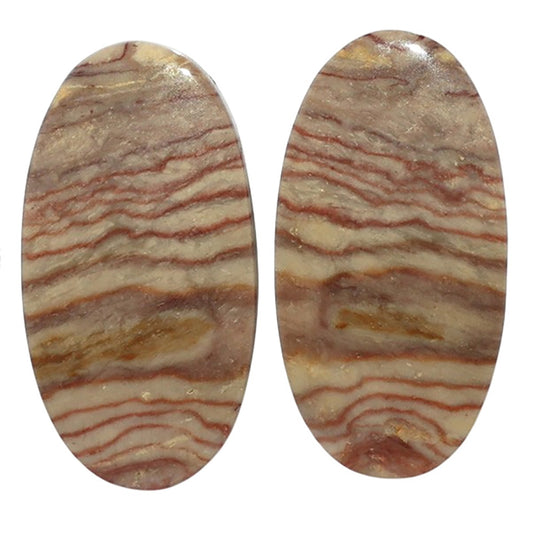 Porcelain Jasper Pair 12.5x23.9x3.8 mm Oval Shape Polished Gemstone LS91-07635