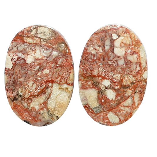 Porcelain Jasper Pair 13.7x19.8x4 mm Oval Shape Polished Gemstone LS91-07651