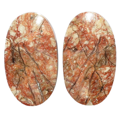 Porcelain Jasper Pair 13.8x23.9x4 mm Oval Shape Polished Gemstone LS91-07653