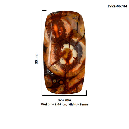 Mexican Bird Eye 17.8x35x6 mm Baguette Shape Polished Gemstone LS92-05744