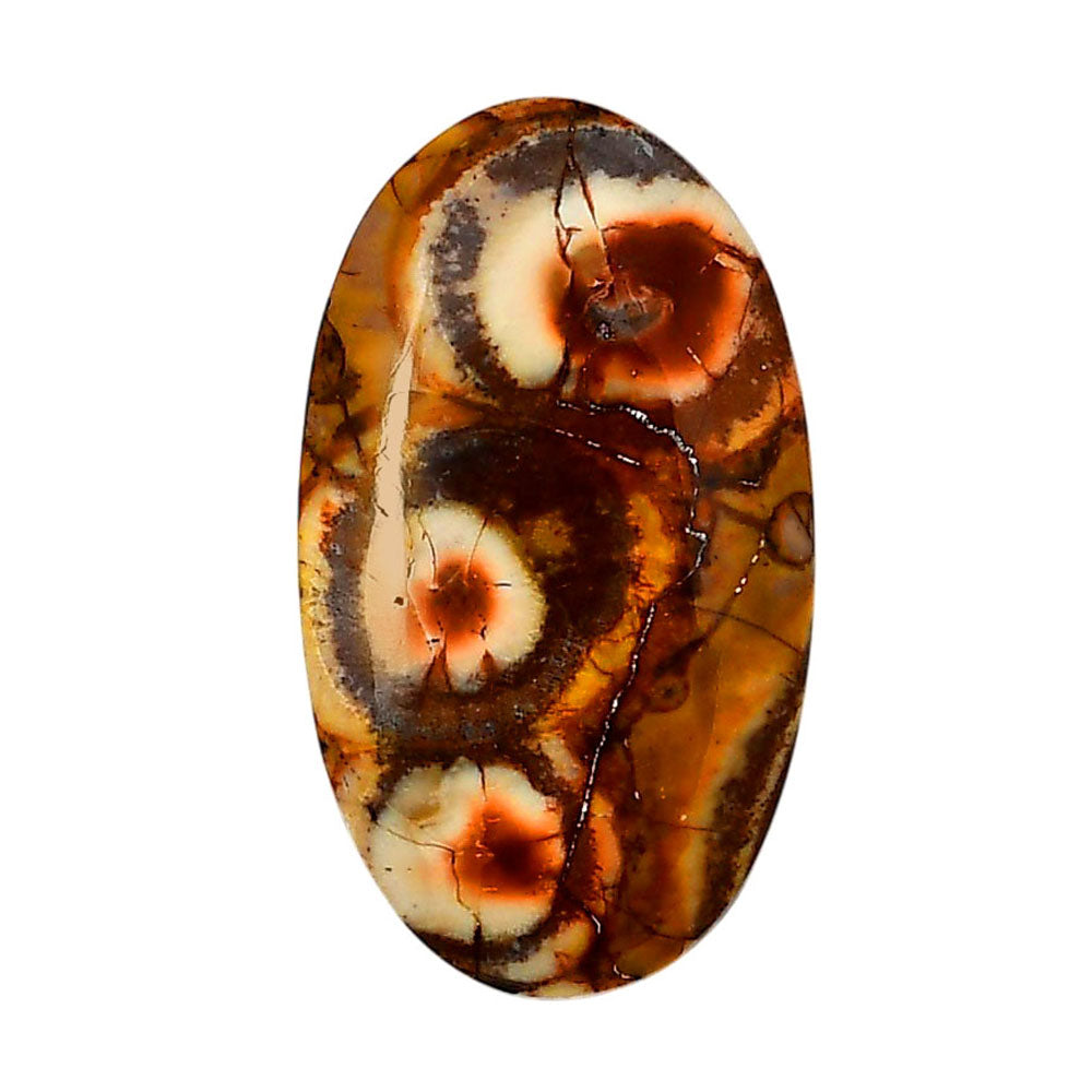 Mexican Bird Eye 20.3x35.4x6 mm Oval Shape Polished Gemstone LS92-05745