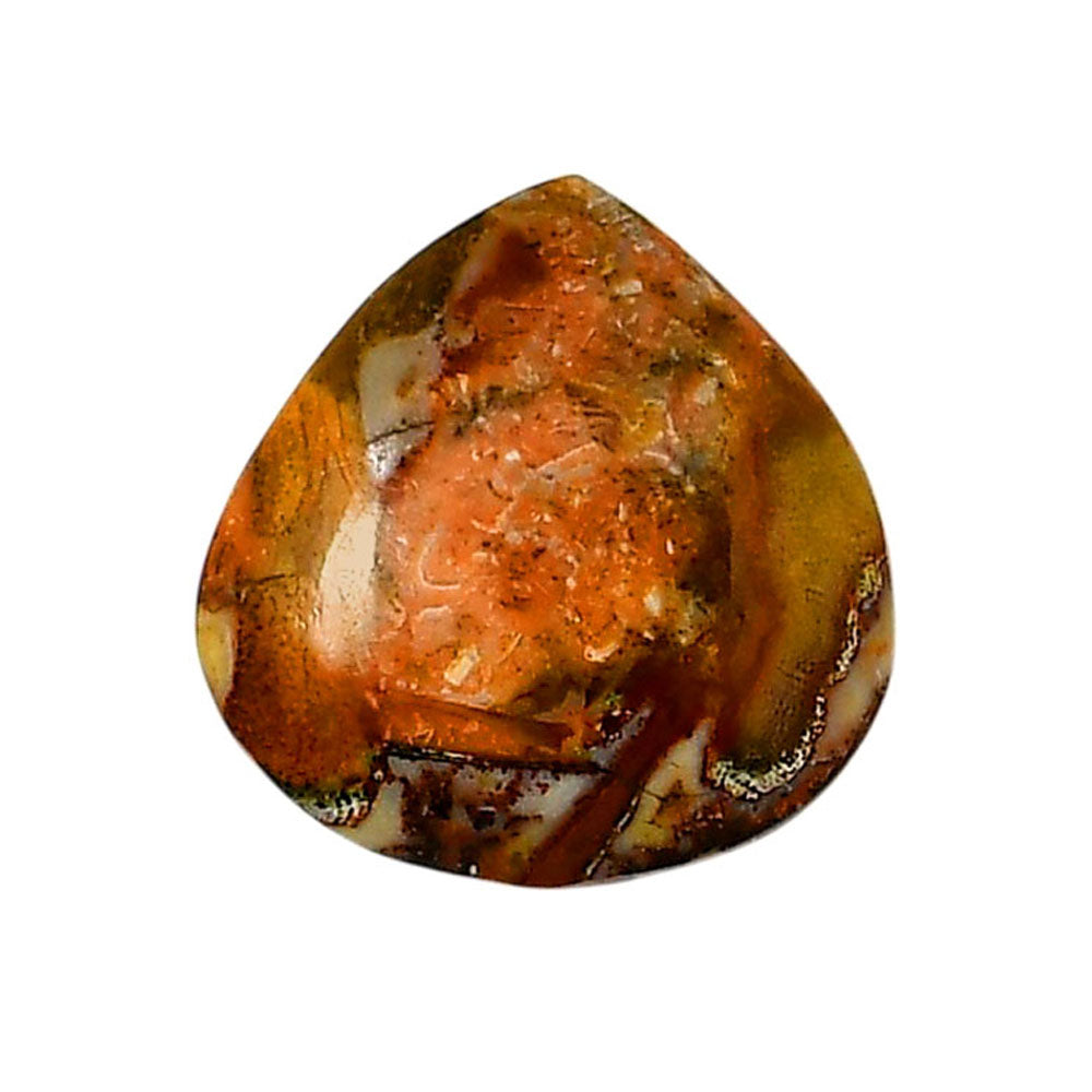 Mexican Bird Eye 22x21.5x6 mm Heart Shape Polished Gemstone LS92-05753