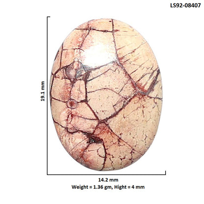 Mexican Bird Eye 14.2x19.1x4 mm Oval Shape Polished Gemstone LS92-08407