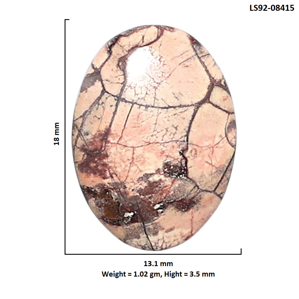 Mexican Bird Eye 13.1x18x3.5 mm Oval Shape Polished Gemstone LS92-08415