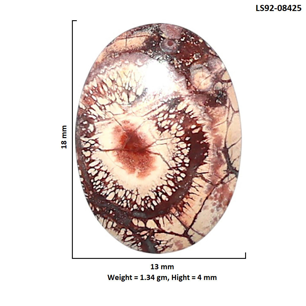 Mexican Bird Eye 13x18x4 mm Oval Shape Polished Gemstone LS92-08425