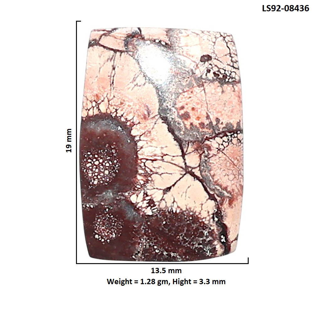 Mexican Bird Eye 13.5x19x3.3 mm Cushion Shape Polished Gemstone LS92-08436