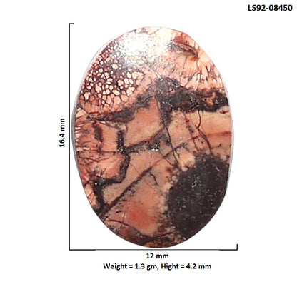 Mexican Bird Eye 12x16.4x4.2 mm Oval Shape Polished Gemstone LS92-08450
