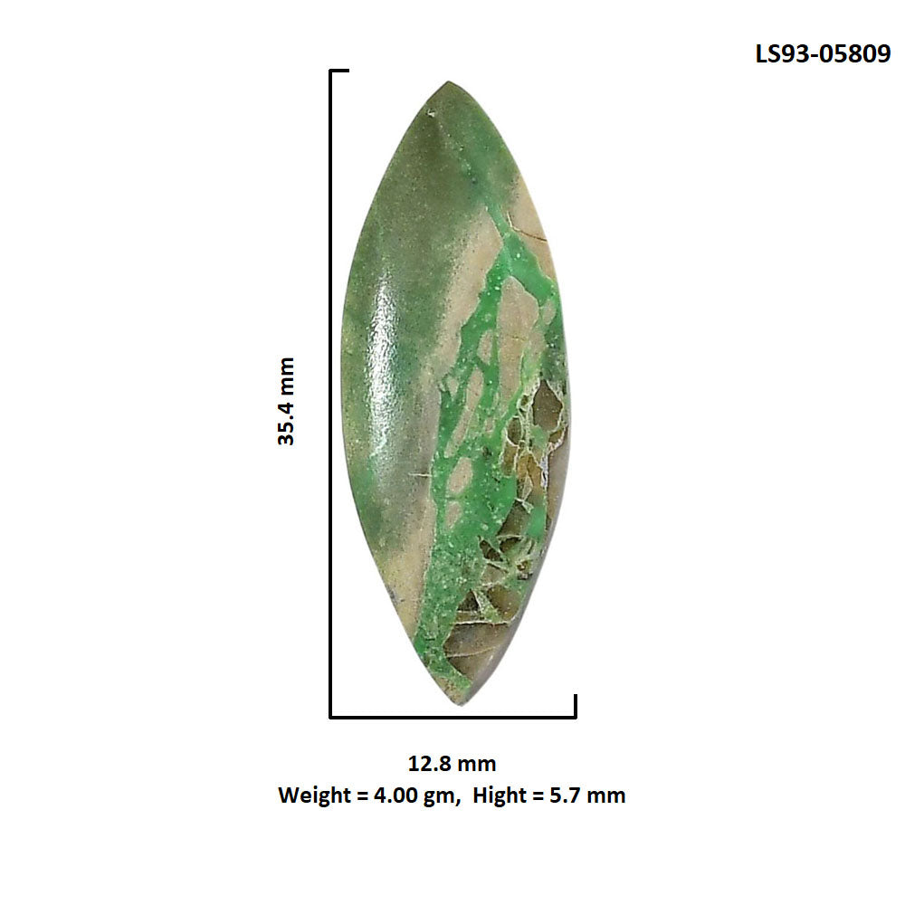 Utah Variscite 12.8x35.4x5.7 mm Marquise Shape Polished Gemstone LS93-05809