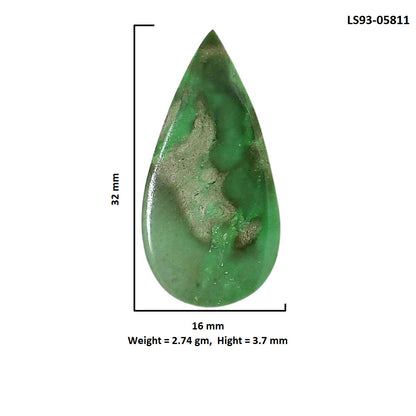 Utah Variscite 16x32x3.7 mm Pear Shape Polished Gemstone LS93-05811
