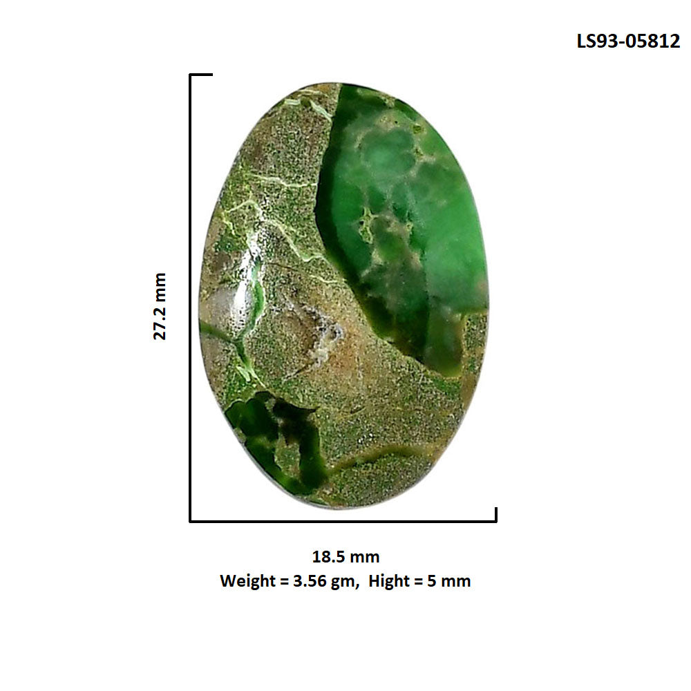 Utah Variscite 18.5x27.2x5 mm Oval Shape Polished Gemstone LS93-05812